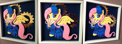Size: 5292x1936 | Tagged: safe, artist:the-paper-pony, fluttershy, g4, clothes, craft, paper, photo