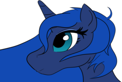 Size: 1224x829 | Tagged: safe, artist:flukiercow, princess luna, pony, g4, female, simple background, solo