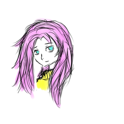 Size: 1024x1024 | Tagged: safe, fluttershy, human, g4, humanized, sketch