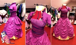 Size: 1623x960 | Tagged: safe, artist:lo-botomy, rarity, g4, clothes, cosplay, craft, dress, gala dress, irl, photo