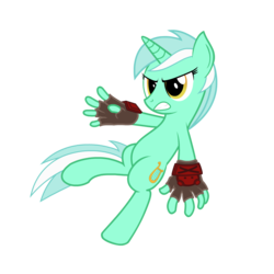 Size: 1067x1067 | Tagged: safe, artist:bajanic, lyra heartstrings, pony, unicorn, g4, action pose, clothes, crossover, female, gloves, guilty gear, hand, mare, potemkin, simple background, solo, transparent background, vector