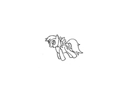 Size: 1017x786 | Tagged: safe, artist:twinhead-b, derpy hooves, pegasus, pony, g4, female, lineart, mare, sketch