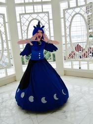 Size: 720x960 | Tagged: safe, artist:marchmochahare, princess luna, human, g4, clothes, convention, cosplay, dress, irl, irl human, katsucon, photo, solo, traditional royal canterlot voice