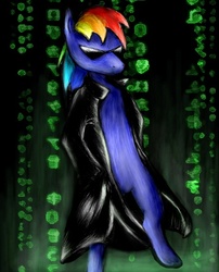 Size: 459x568 | Tagged: safe, artist:foxnightly2010, rainbow dash, g4, crossover, the matrix