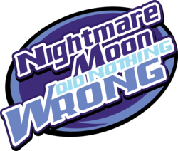 Size: 2513x2127 | Tagged: safe, nightmare moon, g4, hitler did nothing wrong, logo, meme, mountain dew, parody, ponified