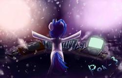 Size: 1000x640 | Tagged: safe, artist:keepare, dj pon-3, vinyl scratch, g4