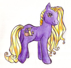 Size: 500x479 | Tagged: safe, artist:kaikaku, autumn crisp, earth pony, pony, g3, 2007, female, mare, simple background, solo, standing, traditional art, white background