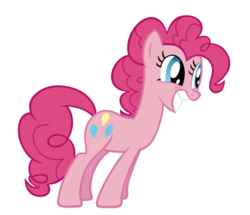 Size: 461x397 | Tagged: safe, artist:relaxingonthemoon, screencap, pinkie pie, earth pony, pony, g4, .svg available, animation error, female, mare, reaction image, simple background, solo, svg, transparent background, vector