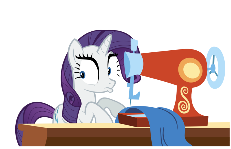 251877 - artist:relaxingonthemoon, rarity, safe, sewing, sewing machine,  simple background, svg, .svg available, transparent background, vector -  Derpibooru