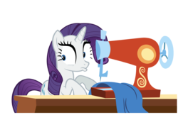 Size: 1700x1100 | Tagged: safe, artist:relaxingonthemoon, rarity, pony, unicorn, g4, .svg available, female, mare, sewing, sewing machine, simple background, solo, svg, transparent background, vector