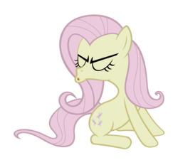 Size: 1000x900 | Tagged: safe, artist:relaxingonthemoon, fluttershy, g4, .svg available, discorded, simple background, svg, transparent background, vector, wingless