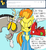 Size: 640x689 | Tagged: safe, artist:piranhaplantqueen, discord, spitfire, pegasus, pony, g4, annoyed, ask, blue background, clothes, female, grimdark big mac, mare, one eye closed, simple background, sock puppet, tumblr, uniform, wonderbolts uniform