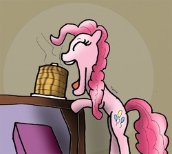 Size: 600x534 | Tagged: safe, artist:trurotaketwo, pinkie pie, g4, pancakes, solo