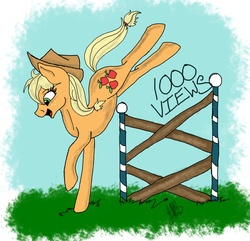 Size: 1759x1695 | Tagged: safe, artist:ask-tilly1152010, applejack, earth pony, pony, g4, female, solo