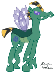 Size: 490x634 | Tagged: safe, artist:kevin hobson, changeling, beast wars, changelingified, simple background, solo, transformers, transparent background, waspinator