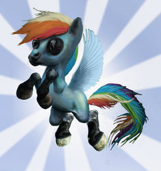 Size: 500x531 | Tagged: safe, artist:tidensbarn, rainbow dash, pony, g4, creepy, female, solo