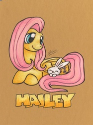 Size: 451x603 | Tagged: safe, artist:michele light, angel bunny, fluttershy, g4