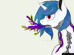 Size: 2000x1502 | Tagged: safe, artist:cardigan-poni, dj pon-3, vinyl scratch, g4