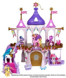Size: 1944x2300 | Tagged: safe, princess cadance, shining armor, twilight sparkle, butterfly, g4, brushable, cake, castle, flower filly, flower girl, german, musical instrument, piano, toy