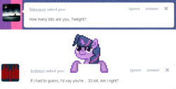 Size: 634x323 | Tagged: safe, twilight sparkle, ask twisprite, g4, ask, pixel art