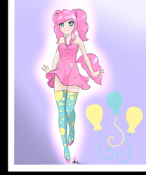 Size: 2500x3000 | Tagged: safe, artist:crazyforgakupo, pinkie pie, human, g4, eared humanization, female, humanized, solo, tailed humanization