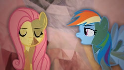 Size: 900x506 | Tagged: safe, artist:php9, fluttershy, rainbow dash, g4, gotye, kimbra, parody, somebody that i used to know