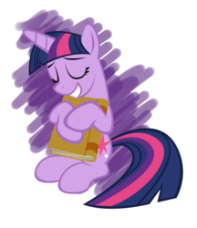 Size: 1912x2208 | Tagged: safe, artist:omegasunburst, twilight sparkle, pony, g4, book, bookhorse, eyes closed, hug, smiling, solo