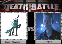 Size: 981x700 | Tagged: safe, queen chrysalis, g4, death battle, t-1000, terminator, terminator 2