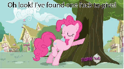 Size: 900x501 | Tagged: safe, pinkie pie, g4, actually giving a fuck, animated, fucks, fucks given, hub logo, male, spider-man, tree