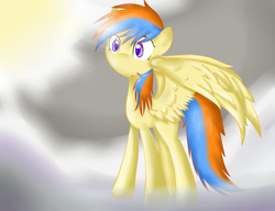 Size: 3973x3059 | Tagged: safe, artist:water-horse, oc, oc only, oc:firelight, pegasus, pony, cloud, cloudy, female, mare