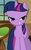 Size: 521x848 | Tagged: safe, screencap, twilight sparkle, pony, unicorn, g4, female, lidded eyes, lip bite, mare, reaction image, solo, window