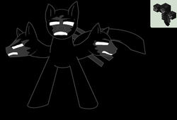 Size: 900x611 | Tagged: safe, pony, minecraft, multiple heads, ponified, three heads, wither