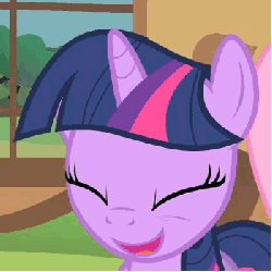 Size: 350x350 | Tagged: safe, screencap, twilight sparkle, pony, a bird in the hoof, g4, season 1, animated, cropped, cute, female, licking, loop, reaction image, silly, solo focus, tongue out