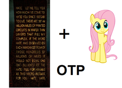 Size: 566x413 | Tagged: safe, fluttershy, g4, allied mastercomputer, crack shipping, crossover shipping, exploitable meme, female, i have no mouth and i must scream, male, otp, shipping, straight, this will end in tears and/or death