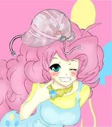 Size: 950x1079 | Tagged: safe, artist:invader-celes, pinkie pie, human, g4, element of laughter, elements of harmony, female, humanized, solo