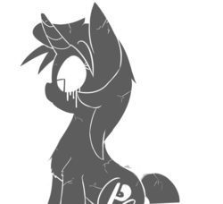 Size: 1471x1339 | Tagged: safe, artist:leadhooves, oc, oc only, oc:kneaded rubber, pony, monochrome, silhouette, simple background, sketch, solo