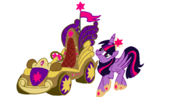 Size: 1413x800 | Tagged: safe, twilight sparkle, alicorn, pony, g4, gamerbro1, ponykart, twiface, twilight sparkle (alicorn), twimobile