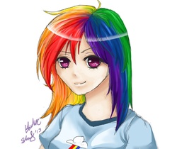 Size: 975x819 | Tagged: safe, artist:twinwaddle, rainbow dash, human, g4, female, humanized, solo