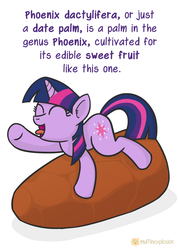 Size: 1590x2226 | Tagged: safe, artist:muffinexplosion, twilight sparkle, pony, g4, female, fruit, pun, solo, tongue out