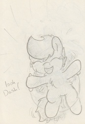 Size: 502x728 | Tagged: safe, artist:slightlyshade, scootaloo, pony, g4, female, jump rope, sketch, solo, traditional art