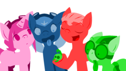 Size: 1366x768 | Tagged: safe, artist:polkadot-creeper, dex hamilton, eyes closed, goggles, lineless, minimalist, open mouth, ponified, tongue out