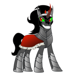 Size: 2600x2800 | Tagged: safe, artist:thenegaverser, king sombra, pony, umbrum, unicorn, g4, cape, clothes, crown, fangs, jewelry, male, regalia, simple background, solo, transparent background, vector