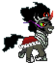 Size: 108x126 | Tagged: safe, artist:botchan-mlp, king sombra, pony, umbrum, unicorn, g4, animated, armor, cape, clothes, crown, cute, desktop ponies, evil smile, grin, jewelry, male, pixel art, regalia, simple background, smiling, solo, sombra's cape, sombradorable, sprite, stallion, transparent background, trotting, walk cycle
