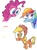 Size: 548x731 | Tagged: safe, artist:bapplejuice, applejack, pinkie pie, rainbow dash, g4