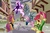 Size: 1920x1280 | Tagged: safe, artist:dstears, apple bloom, scootaloo, sweetie belle, alien, alien pony, draconequus, earth pony, pegasus, pony, unicorn, g4, anodite, ben 10, ben 10 alien force, ben tennyson, chrono trigger, clothes, crossover, cutie mark crusaders, gwen tennyson, kevin levin, omnitrix, parody, ponified