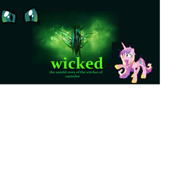 Size: 894x894 | Tagged: safe, princess cadance, queen chrysalis, g4, broadway, my little wicked, wicked