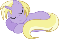 Size: 3500x2296 | Tagged: safe, artist:sorata-daidouji, dinky hooves, pony, g4, female, simple background, sleeping, solo, transparent background, vector