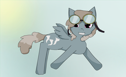 Size: 3480x2132 | Tagged: safe, artist:chastawildheart, dust devil, pony, g4, goggles, looking at you, solo