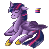 Size: 100x100 | Tagged: safe, artist:glitchyscythemiester, twilight sparkle, alicorn, pony, g4, female, mare, simple background, solo, sprite, transparent background, twilight sparkle (alicorn)