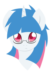Size: 500x717 | Tagged: safe, artist:kimmorz, oc, oc only, oc:shear luck, pony, female, filly, glasses, solo